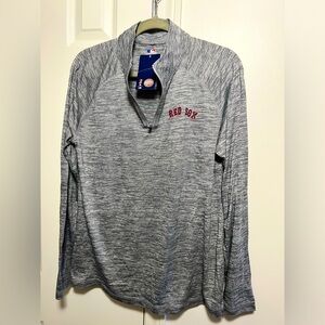 NWT MLB Red Sox, Gray Quarter Zip, Men’s Large